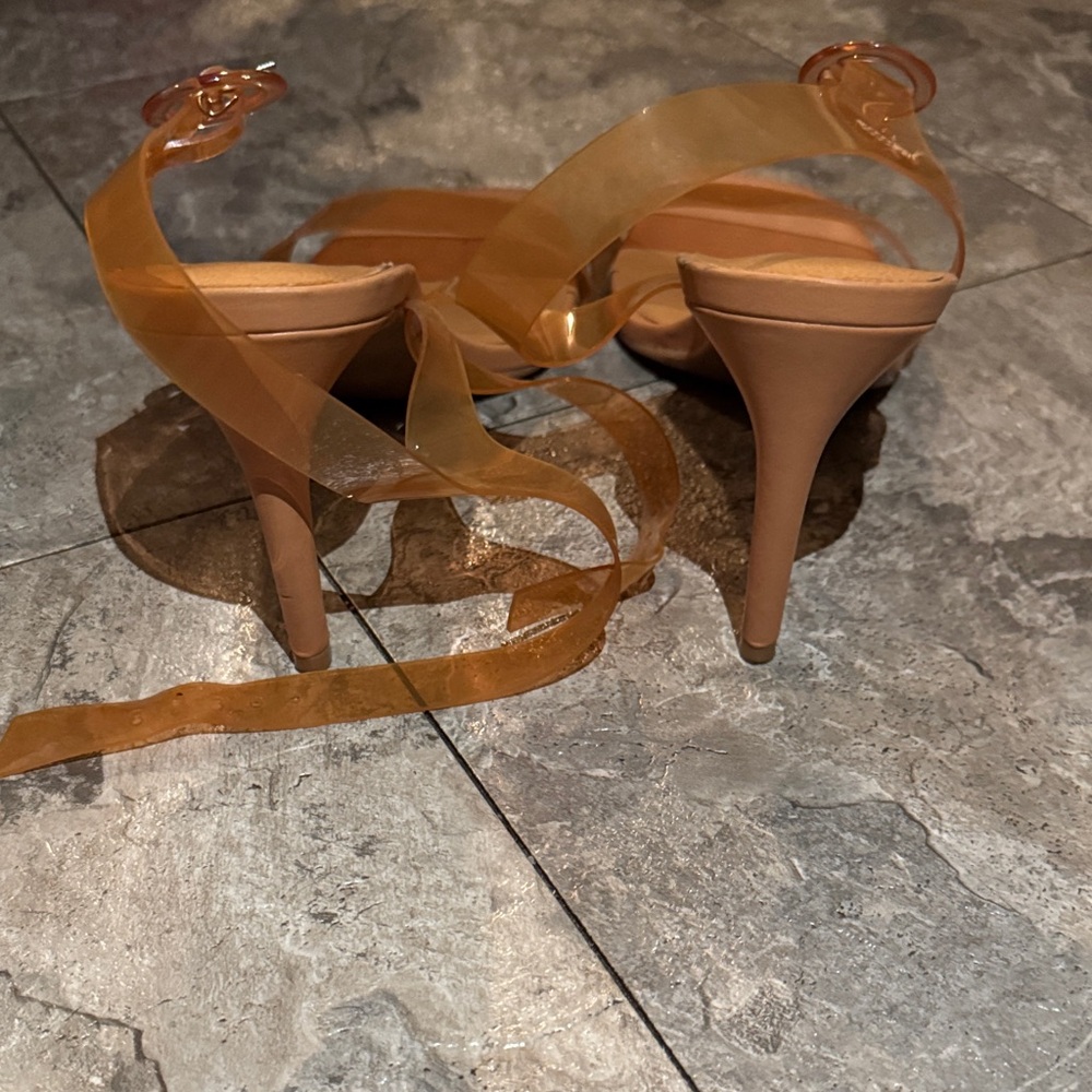 🍑Chinese Laundry Transparent peach Heels - Picture 2 of 8